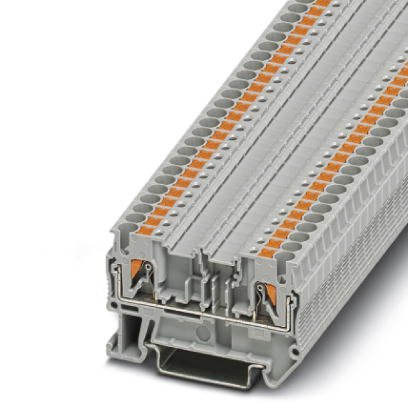 Phoenix Contact Feed-Through Terminal Block; PTC 2.5-MTD ; 10A; 300V; 1-Level; #24 - #12; Push-In Connection; Gray